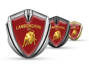 Lamborghini Metall Kuppel Emblem Pro Stil Aus Edelstahl Basis
